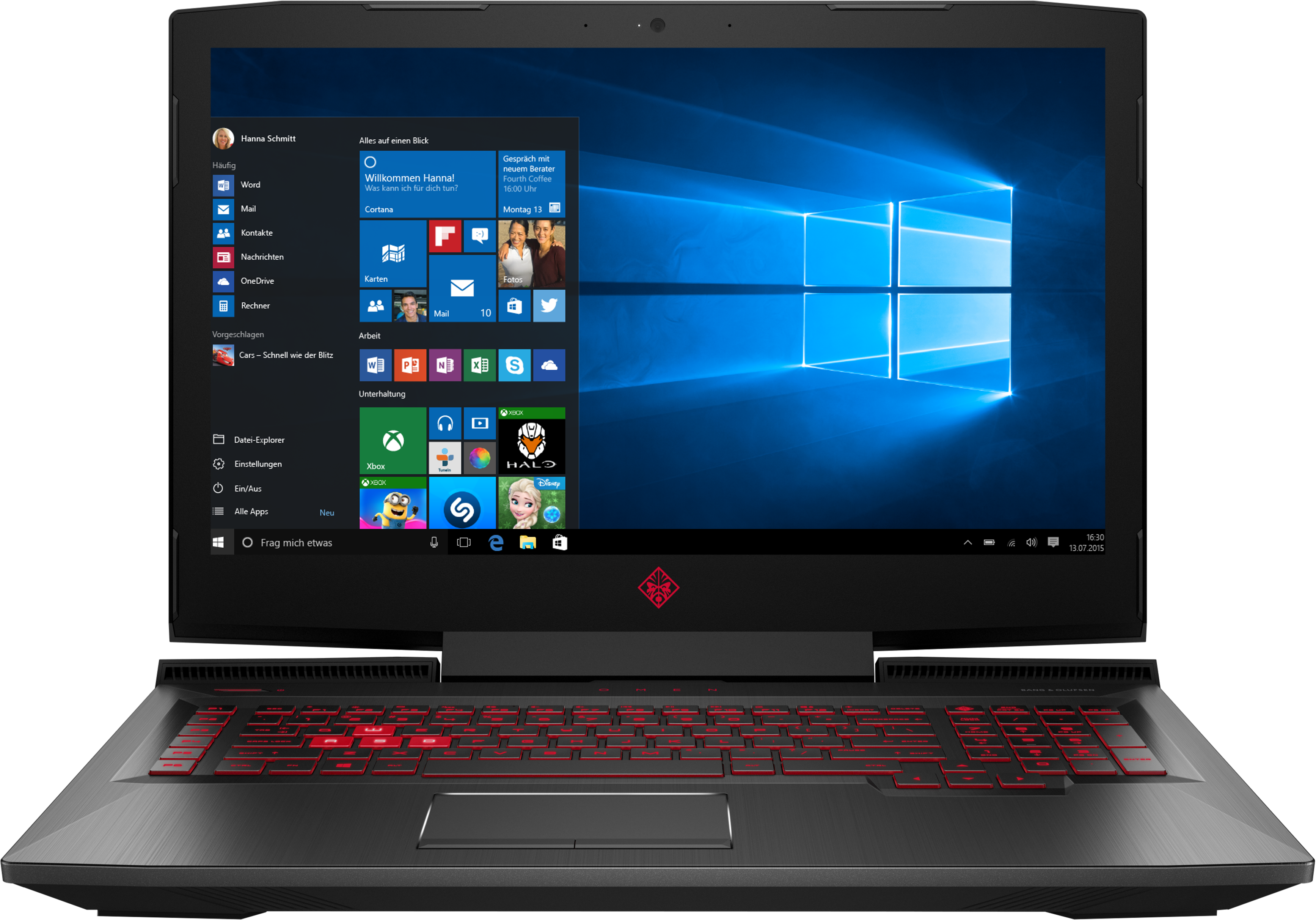 HP Gaming Notebook Omen 17-an035ng (1WQ82EA#ABD) Gaming Notebook, 17,3 Zoll, Full-HD, Intel® Core™ i7-7700HQ Prozessor
(6M Cache, bis zu 3.80 GHz), 32 GB, 1000 GB HDD + 512 GB SSD