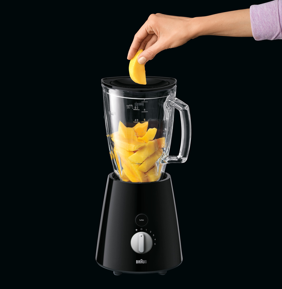 BRAUN TributeCollection JB 3060 BK Standmixer Schwarz/Silber/Transparent (800 Watt, 1.75 l)