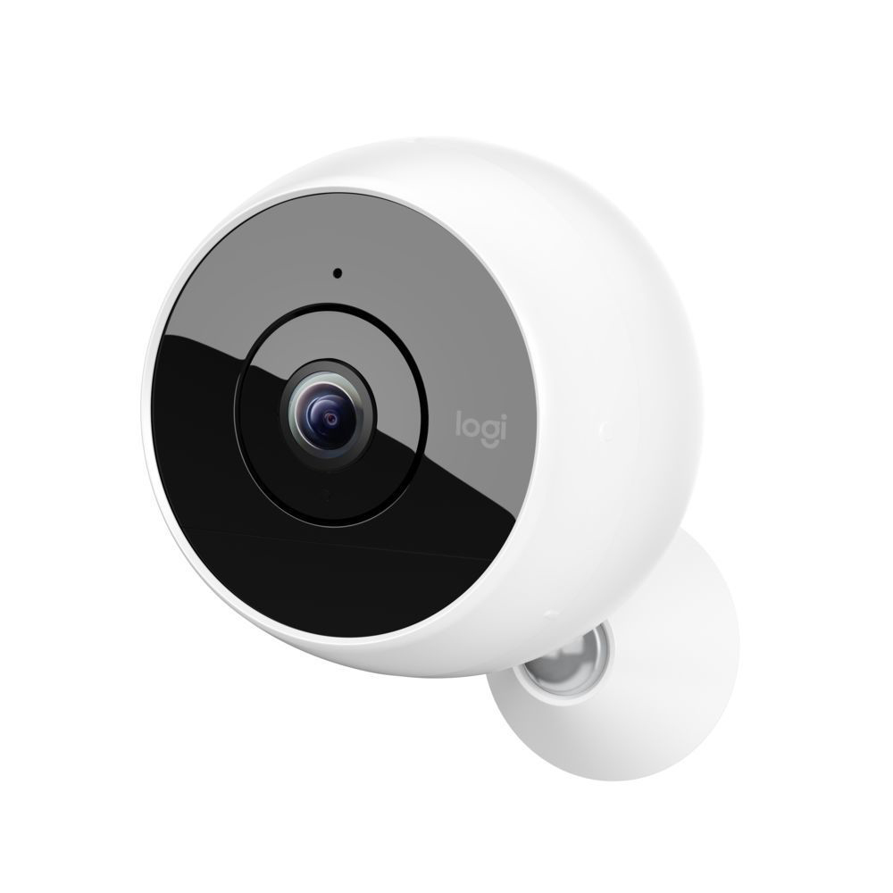 LOGITECH Überwachungskamera Circle 2, kabellos, Indoor/Outdoor (961-000420)  Überwachungskamera (Nachtsichtfunktion, Weiß)