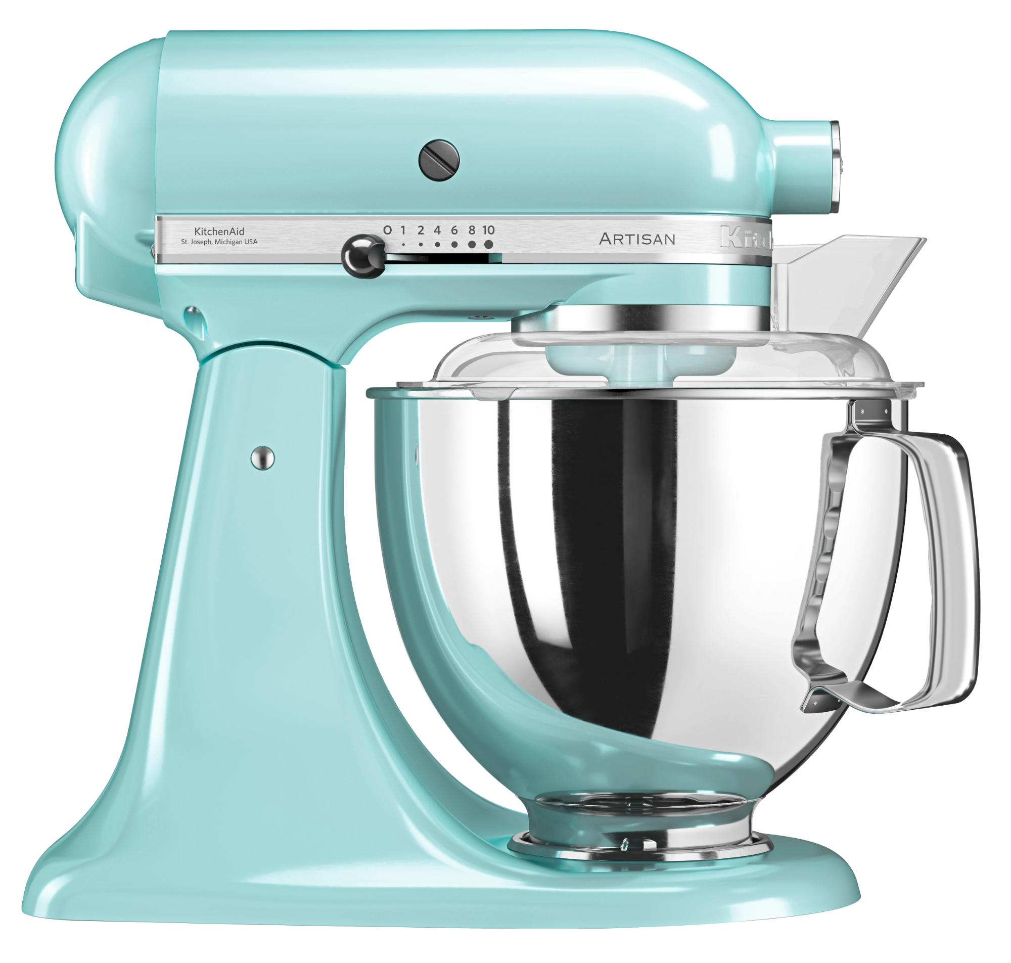 Robot de cocina - KitchenAid 5KSM175PSEIC, Artisan, Bol 4.8 L, Potencia 300 W, Acción planetaria