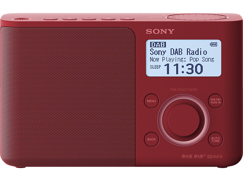 SONY XDR-S61D DAB+ Radio, digital, FM, DAB+, DAB, Rot