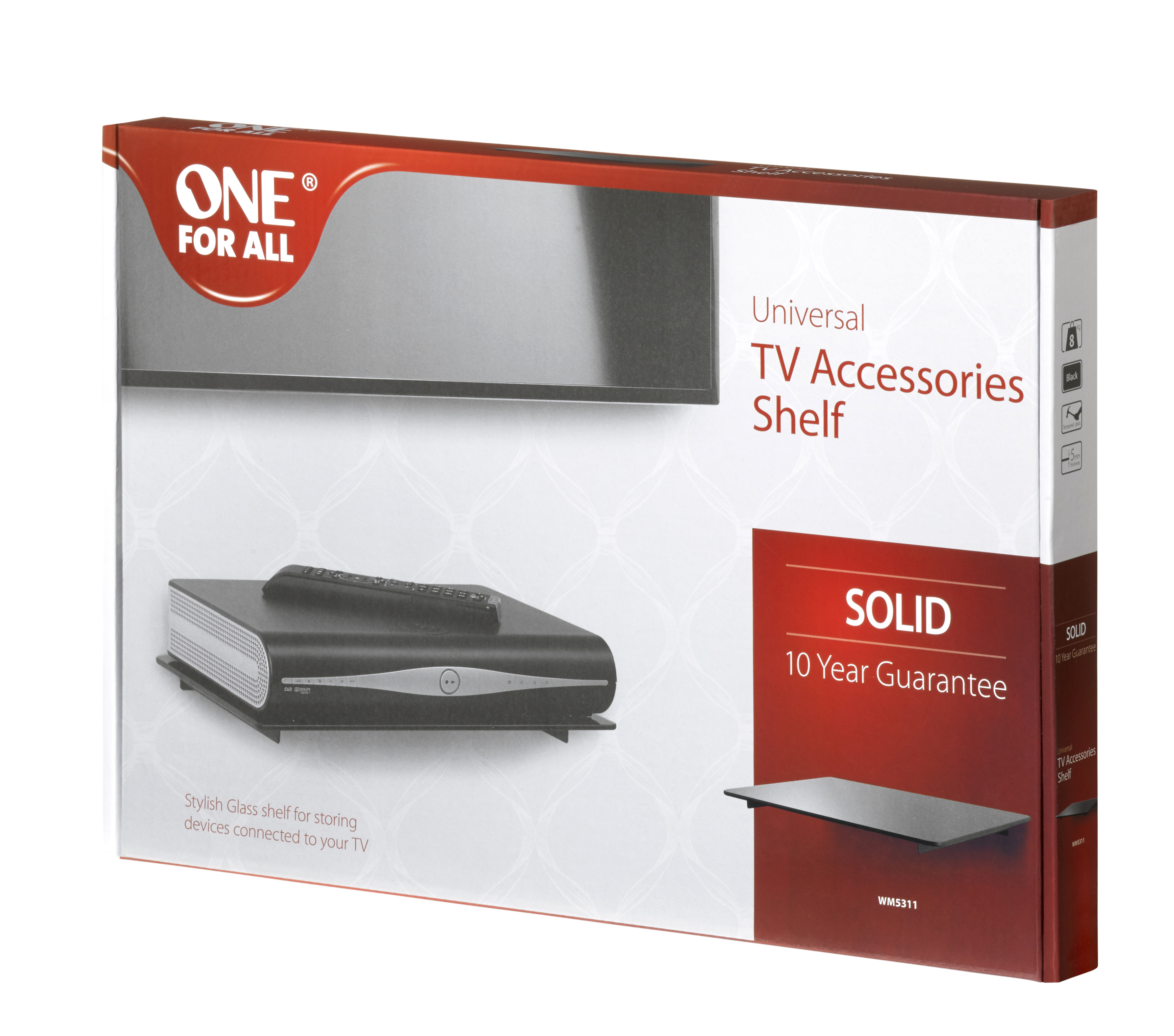 ONE FOR ALL WM 5311 WH Solid Universelles Zubehörregal