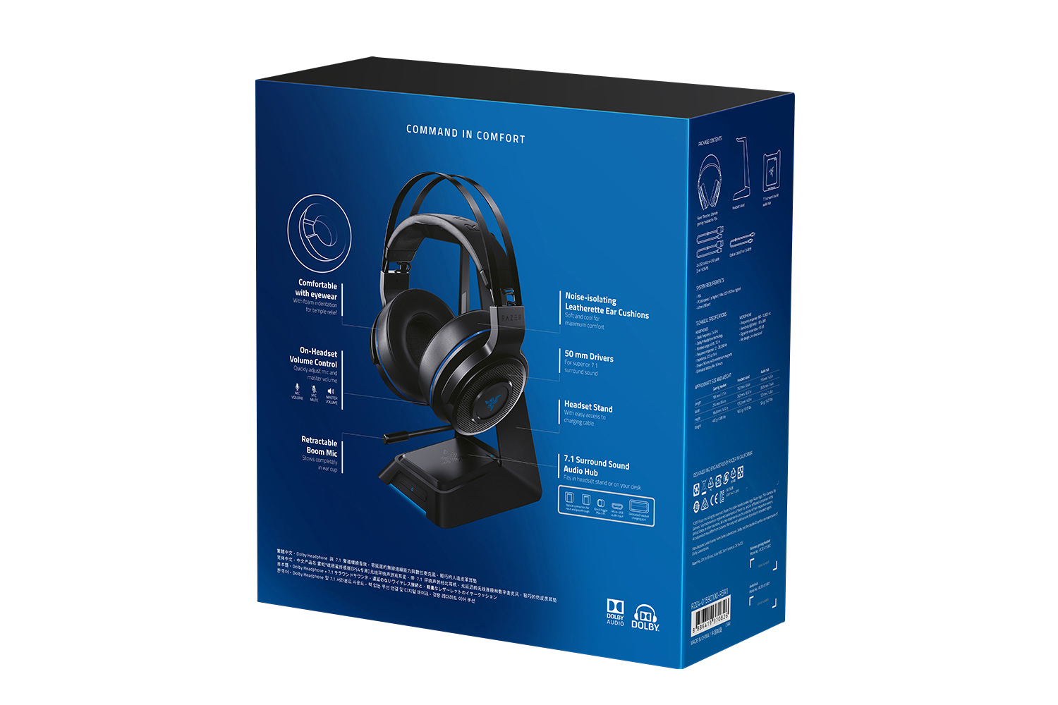 RAZER Razer Thresher Ultimate PS4, Over-ear Gaming Headset Schwarz/Blau