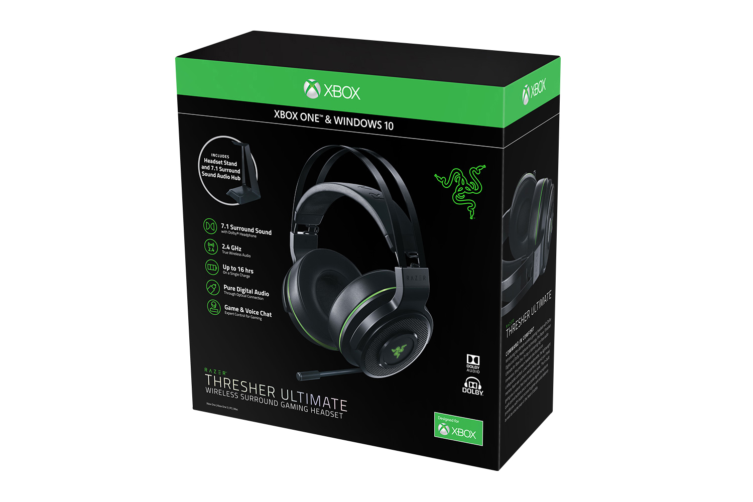 RAZER Thresher Ultimate Xbox One, Over-ear Gaming Headset Schwarz/Grün