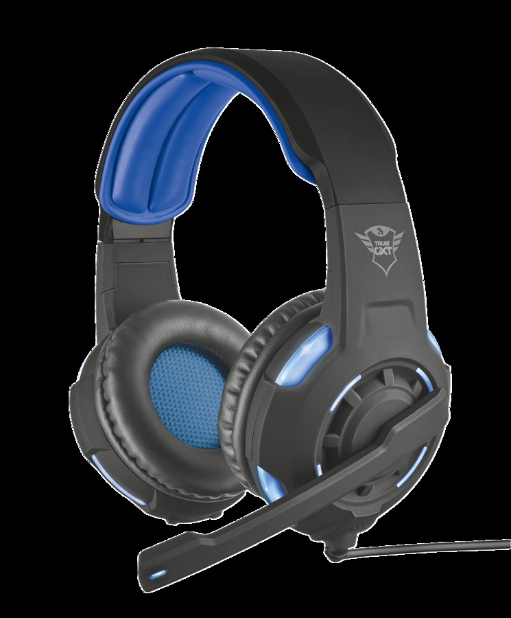 TRUST Gaming Headset GXT 350 Radius 7.1 schwarz/blau (22052)