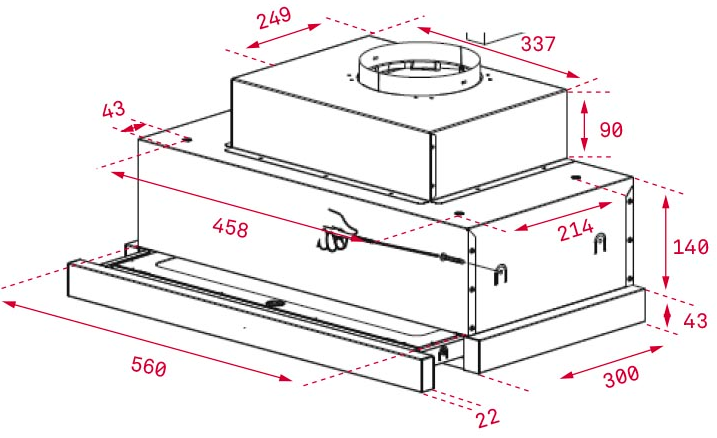 TEKA CNL 6610 Teleszkópos páraelszívó