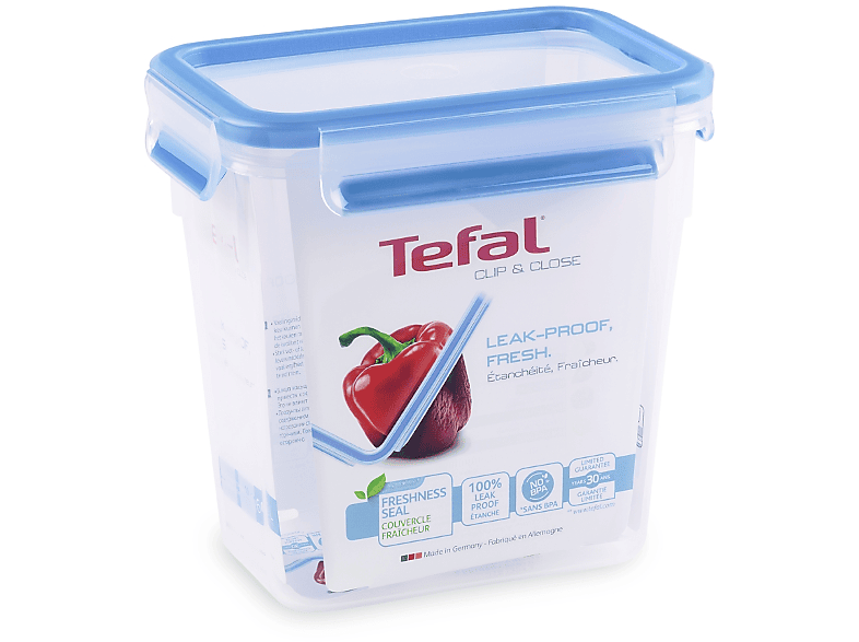 TEFAL K3021912 CLIP&CLOSE négyszögletű tároló 1.6L