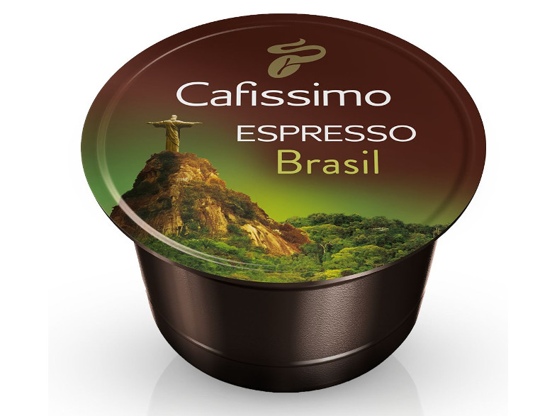 Cafissimo kávékapszula a brazíliai Krisztus szobrának képével.