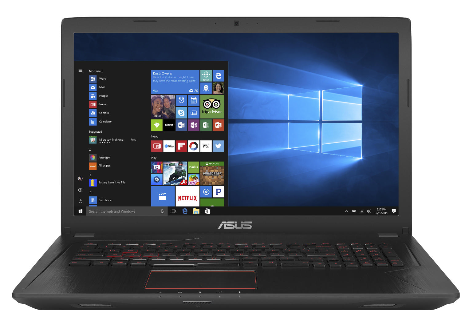 ASUS FX753VD-GC176T 17.3" Full HD 16GB  Intel Core i7-7700 Laptop