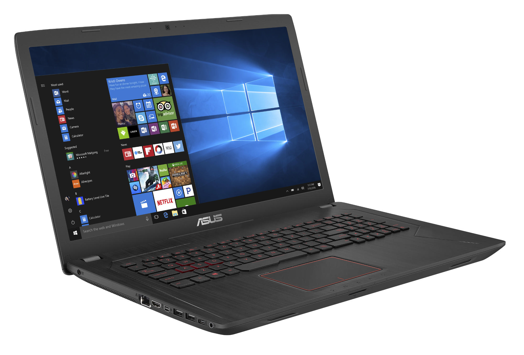 ASUS FX753VD-GC176T 17.3" Full HD 16GB  Intel Core i7-7700 Laptop