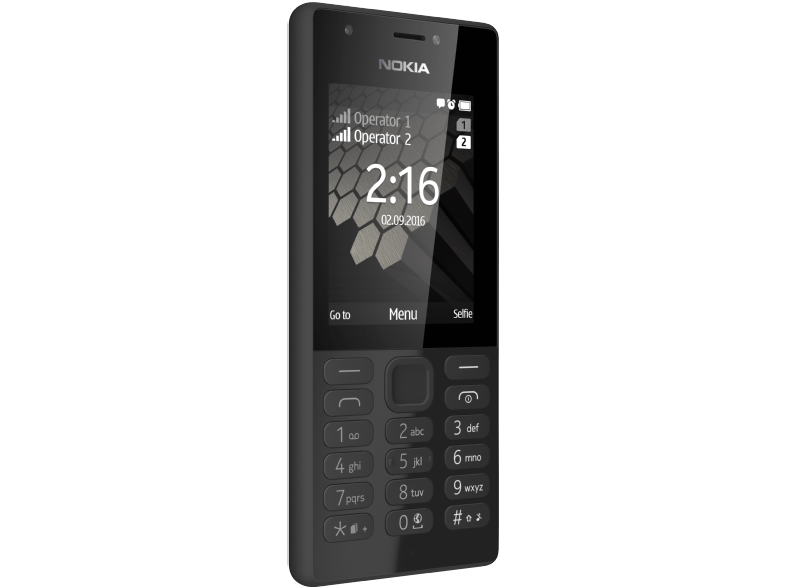 NOKIA 216 Dual-Sim fekete nyomógombos kártyafüggetlen mobiltelefon
