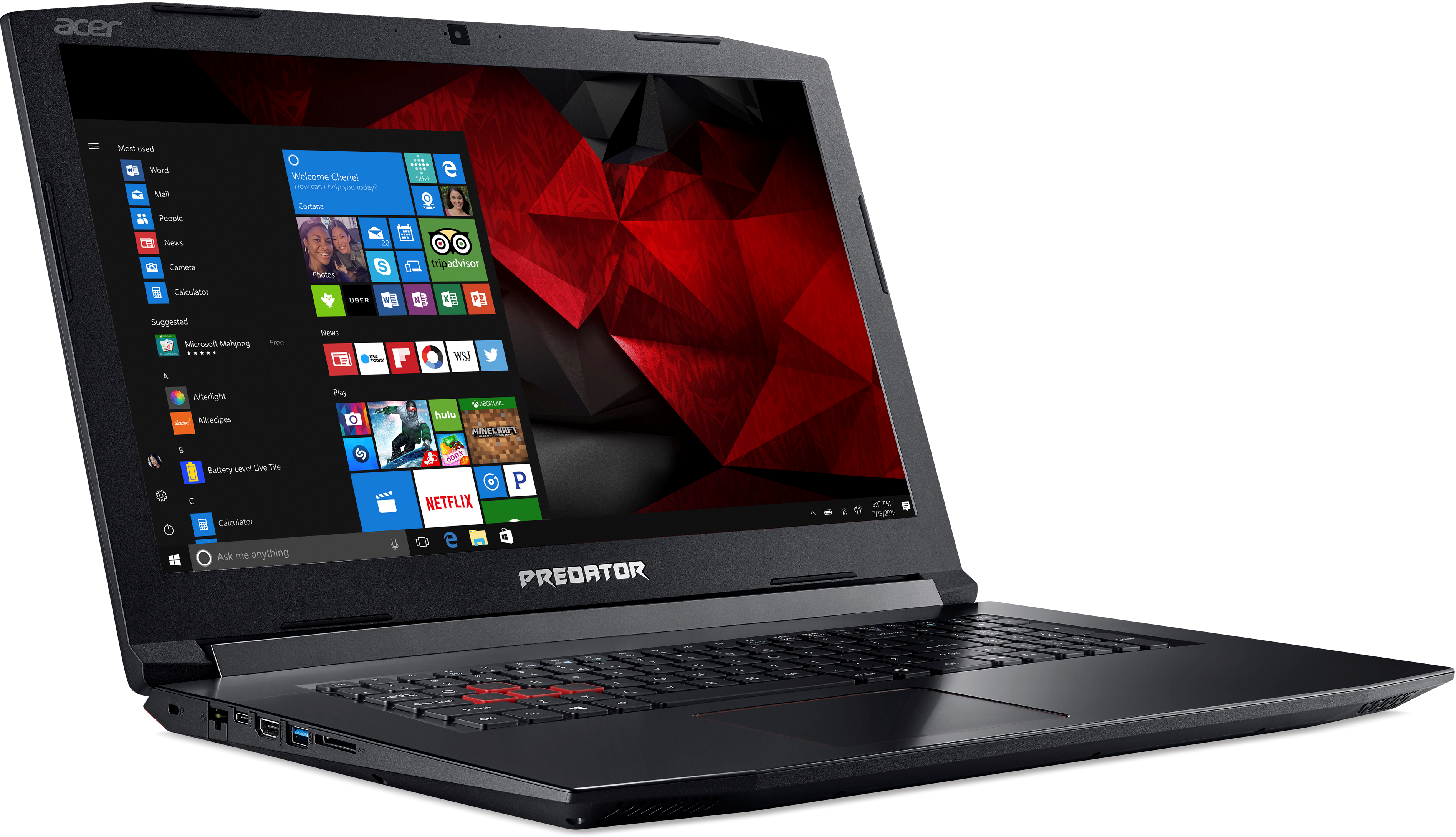 ACER Gaming Notebook Predator Helios 300 PH317-52-77G3 (NH.Q3DEV.002) - (Ausstellungsstück) Gaming Notebook, 17,3 Zoll, Full-HD, Intel® Core™ i7-8750H Prozessor
(9M Cache, bis zu 4.10 GHz), 16 GB, 1000 GB HDD + 128 GB SSD