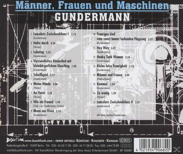 Gerhard Gundermann - Männer Frauen und Maschinen  - (CD)