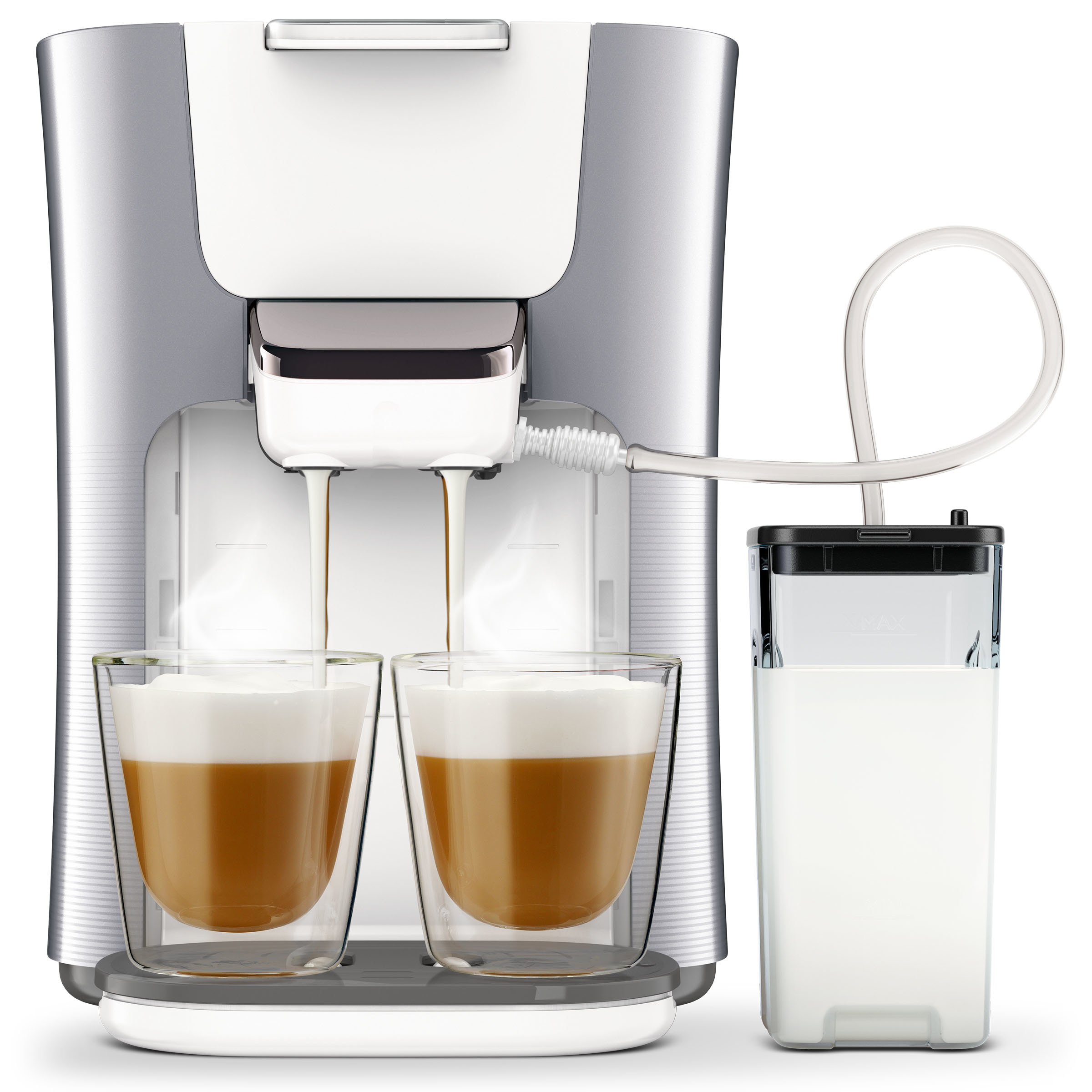 PHILIPS SENSEO® HD6574/20 Latte Duo Pearl Padmaschine, Perlmuttsilber