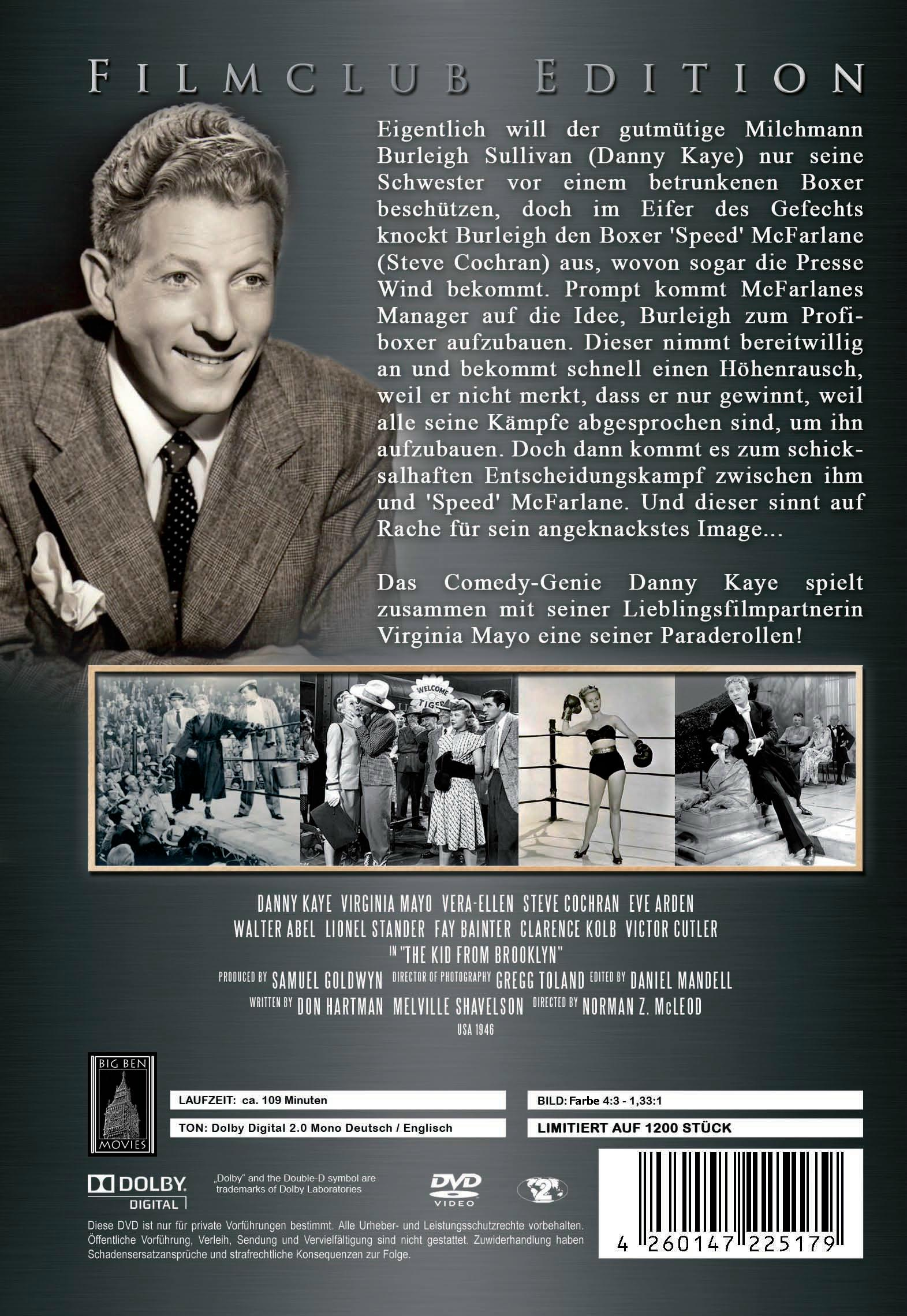 DVD-Cover: Ein Mann lächelt vor einem Hintergrund aus Filmstills und Text aus dem Film.