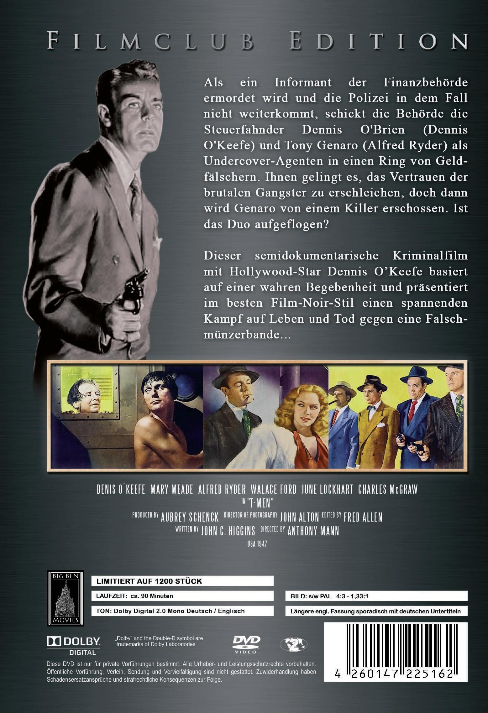 DVD-Hülle. Schwarz-Weiß-Bild mit Mann und Pistole. Text in Deutsch und Englisch.