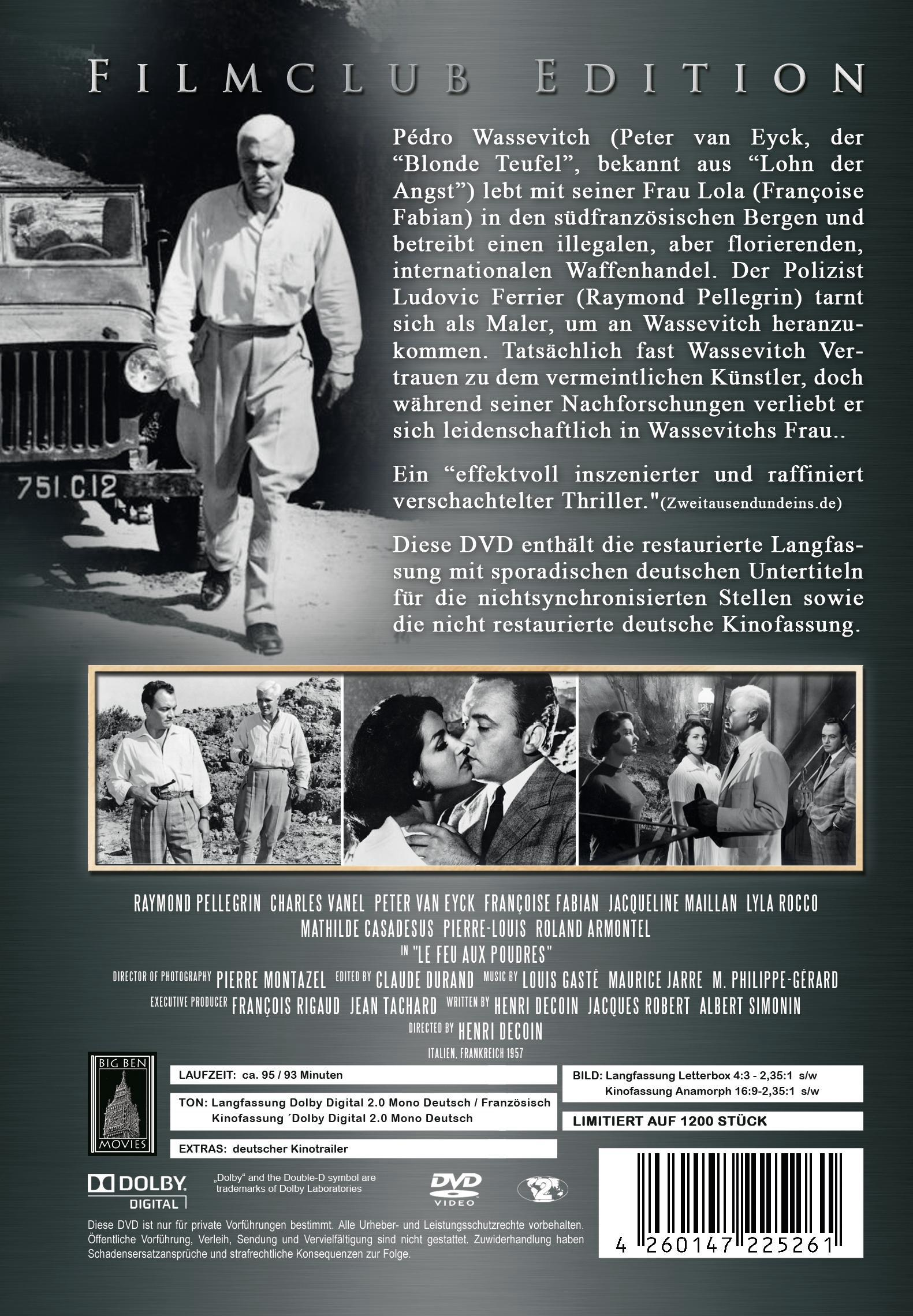 DVD-Rückseite. Sie zeigt ein Filmplakat mit Text und Fotos aus dem Film.