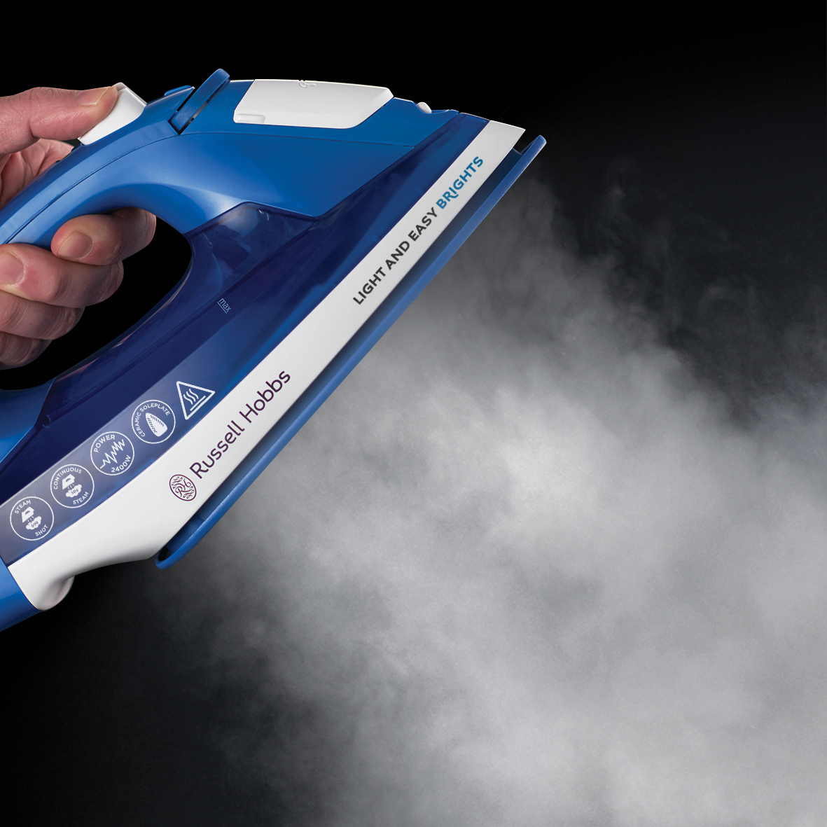 RUSSELL HOBBS 24830-56 Light & Easy Dampfbügeleisen (2400 Watt, Antihaftversiegelte Keramik)