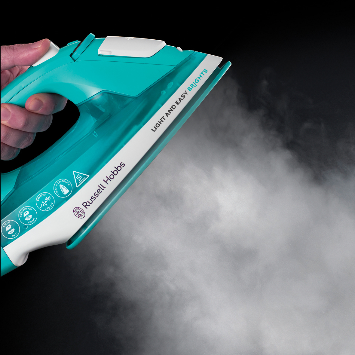 RUSSELL HOBBS 24840-56 Light & Easy Dampfbügeleisen (2400 Watt, Antihaftversiegelte Keramik)