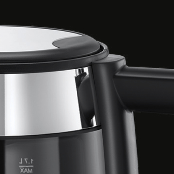 RUSSELL HOBBS 23830-70 Elegance Wasserkocher, Edelstahl/Schwarz