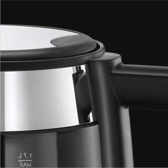 RUSSELL HOBBS 23830-70 Elegance Wasserkocher, Edelstahl/Schwarz