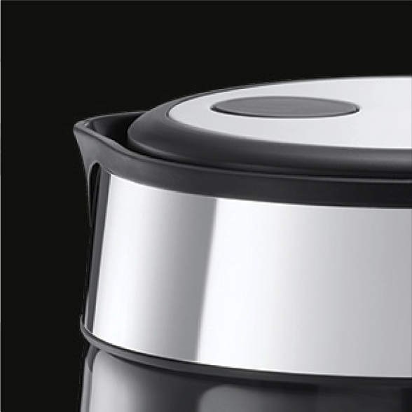 RUSSELL HOBBS 23830-70 Elegance Wasserkocher, Edelstahl/Schwarz