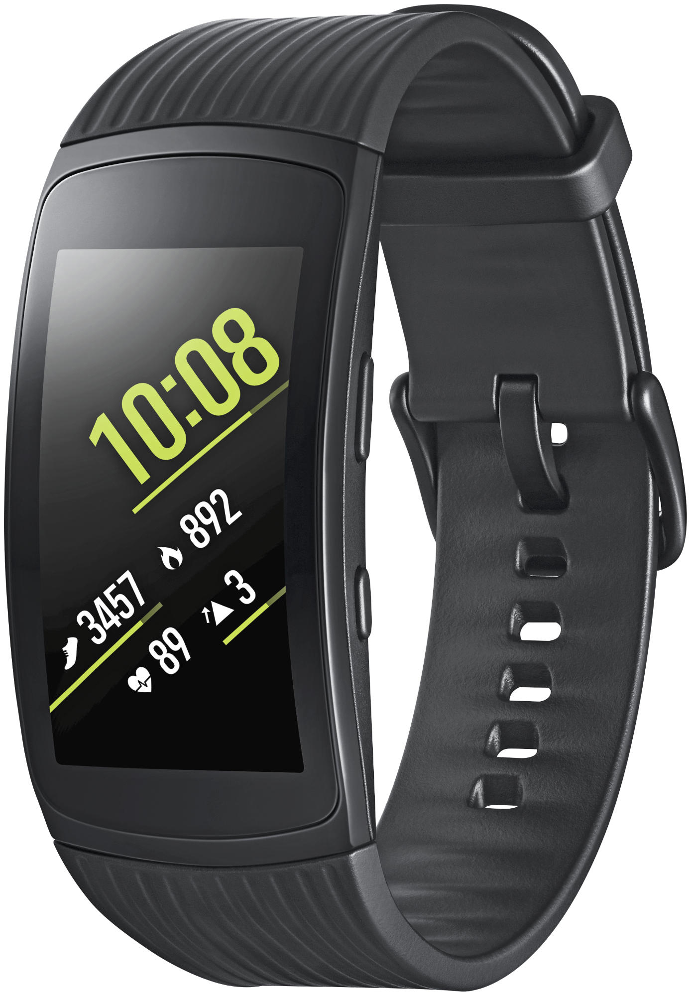 SAMSUNG Gear Fit 2 Pro Fitness Armband Silikon, L, Schwarz