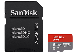 SANDISK Ultra® UHS-I, Micro-SDXC Speicherkarte, 64 GB, 100 MB/s