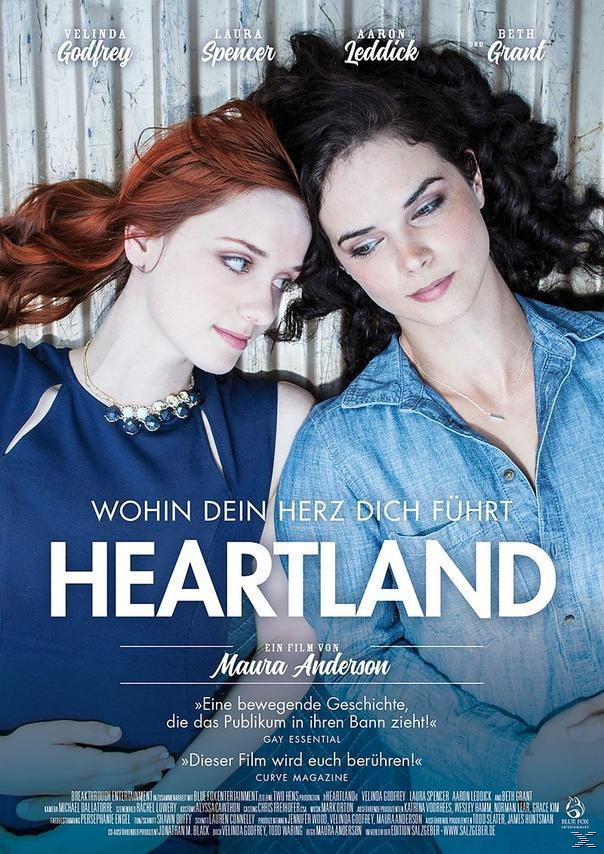 Filmplakat. Zwei Frauen schauen sich an, mit Text: Heartland.