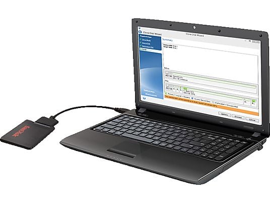 SANDISK SSD Notebook Upgrade Kit - USB 3.0 auf SATA Kabel, Schwarz