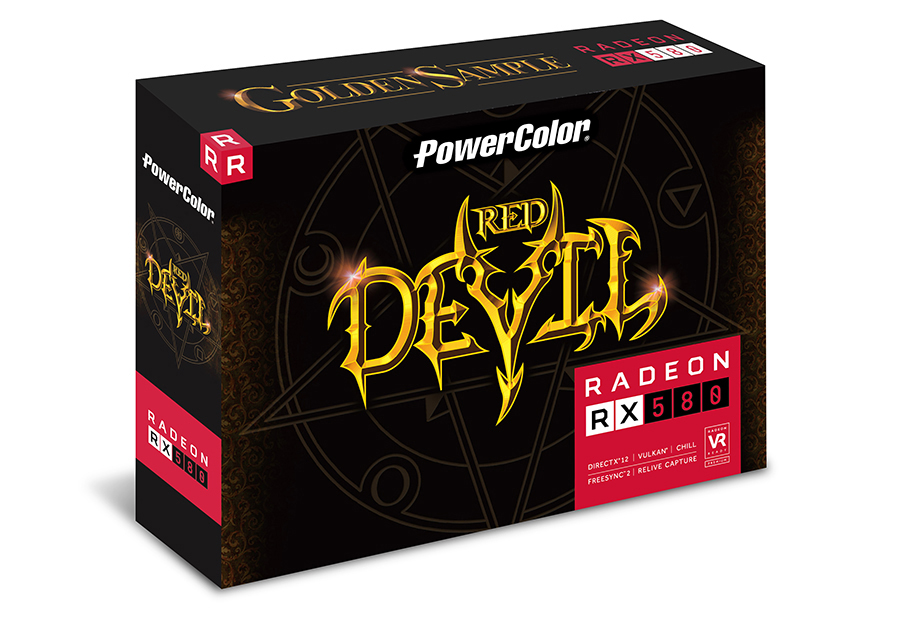 POWERCOLOR Radeon RX 580 Red Devil Gold 8GB (AXRX580 8GBD5-3DH/OC) (AMD, Grafikkarte)