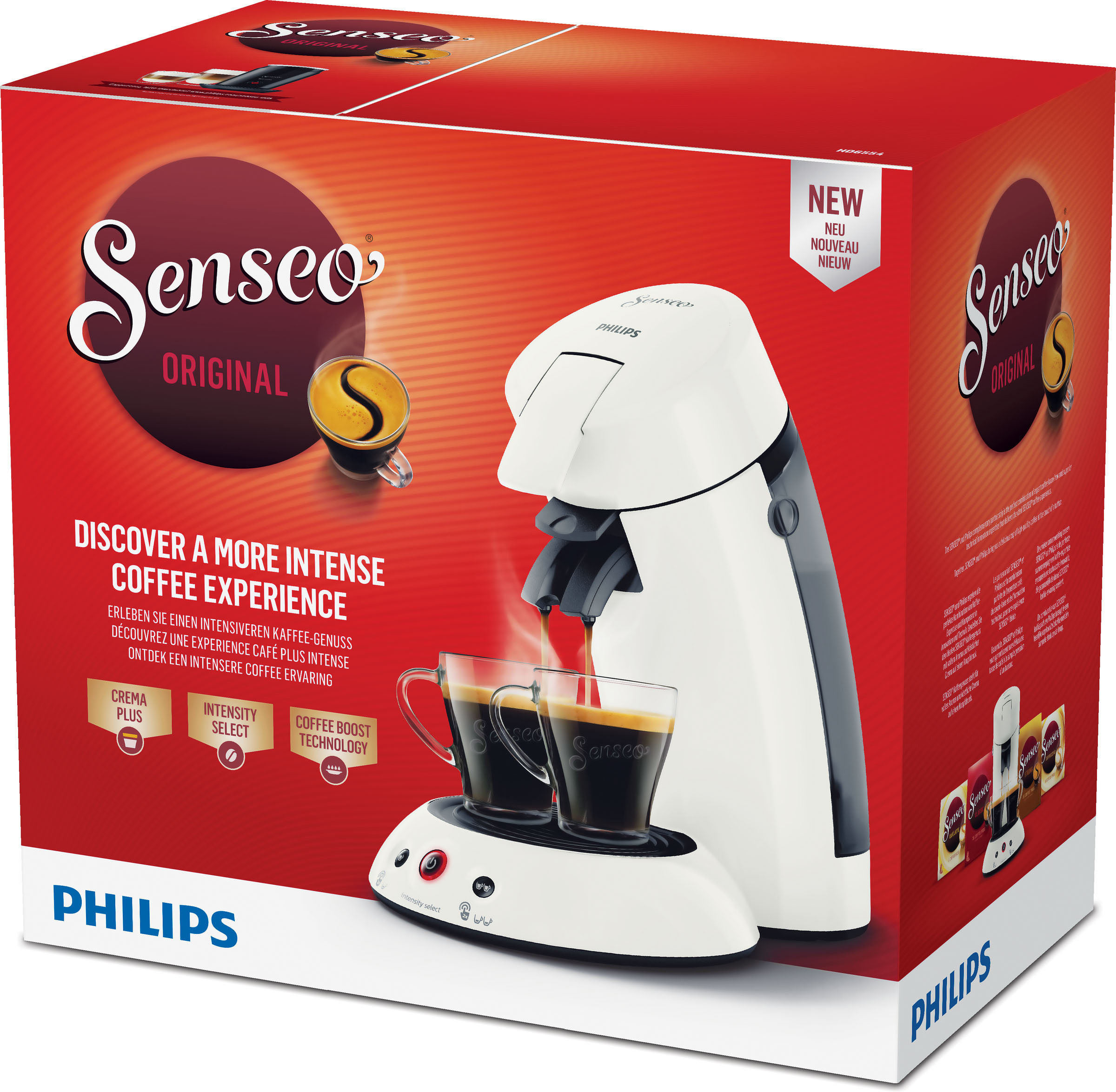 PHILIPS SENSEO® HD 6554/10 Original Padmaschine, Weiß