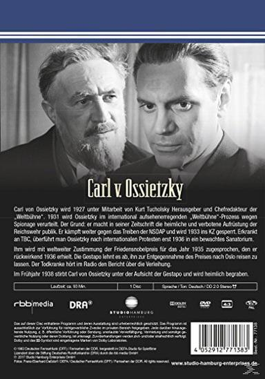 DVD-Hülle mit Schwarz-Weiß-Bildern von zwei Männern. Text auf Deutsch über Carl von Ossietzky.