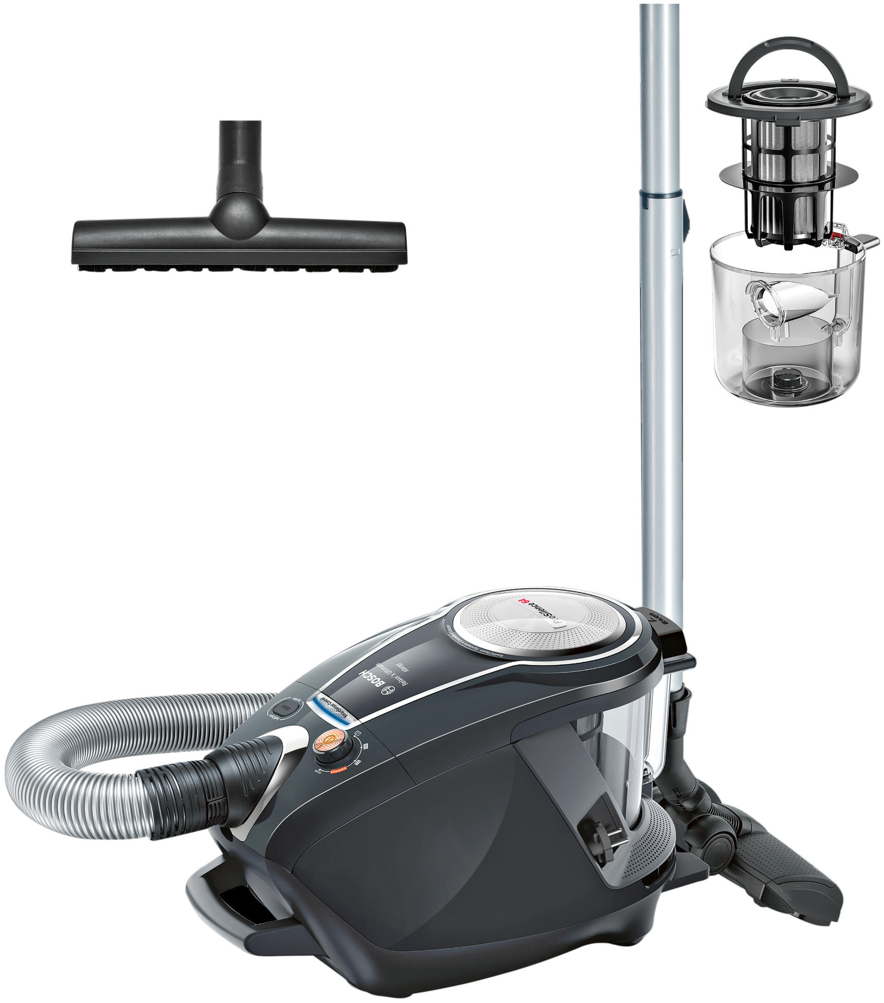 BOSCH Staubsauger ohne Beutel BodenBGS7MS64 Bodenstaubsauger ohne Beutel (maximale Leistung: 800 Watt, Schwarz)