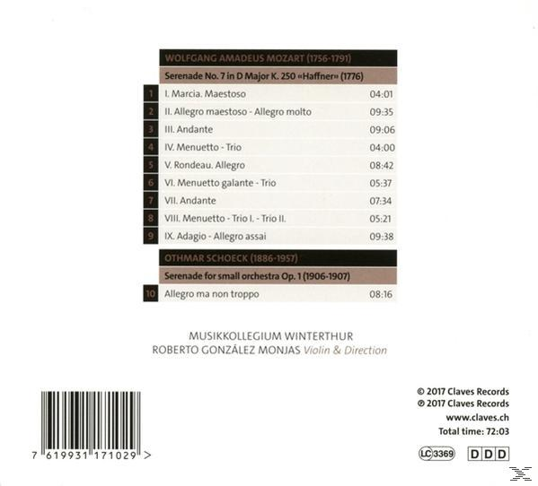 Monjas/Musikkollegium Winterthur - Serenaden  - (CD)