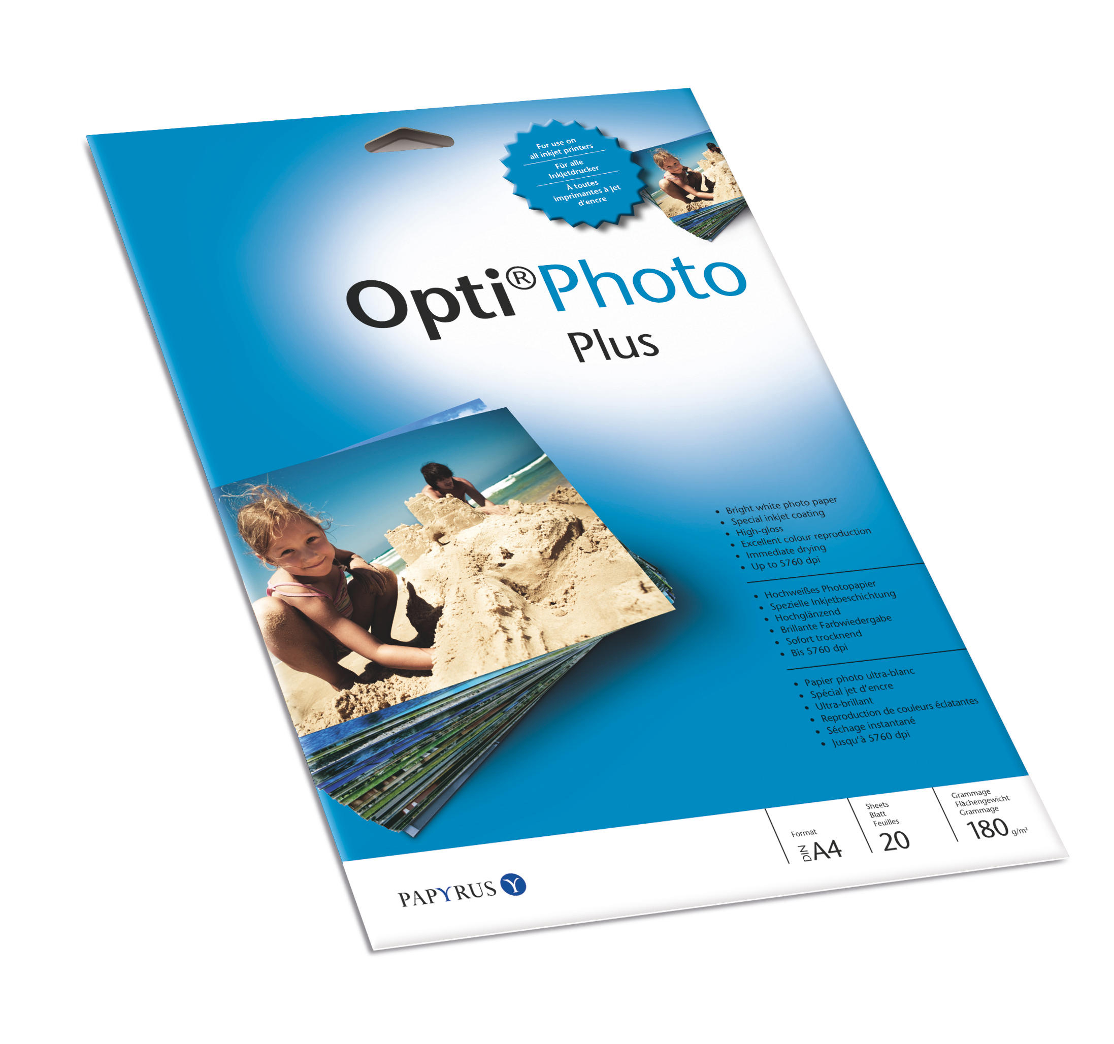 INAPA Opti Photo Plus Fotopapier A4 mm 20 x 297 210 Blatt