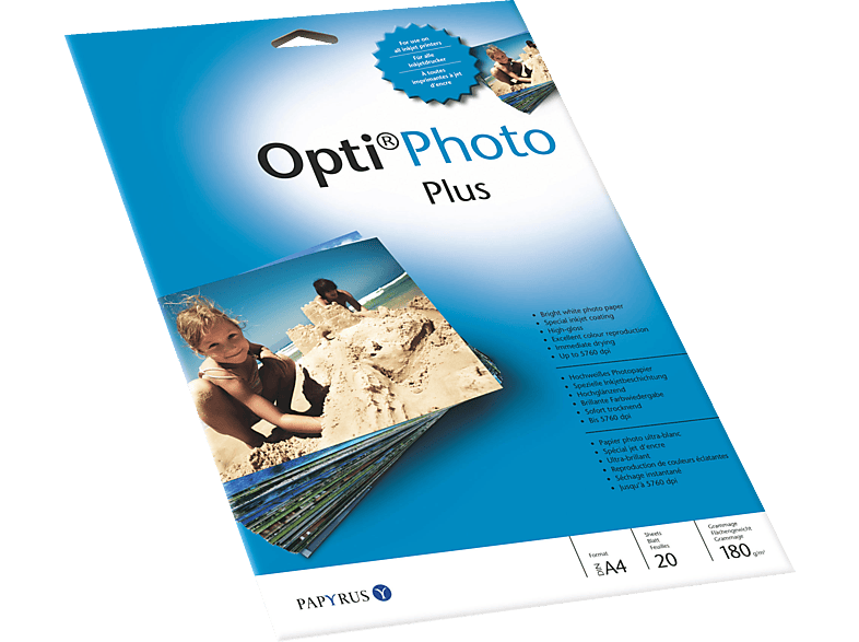 INAPA Opti Photo Plus Fotopapier 210 x 297 mm A4 20 Blatt