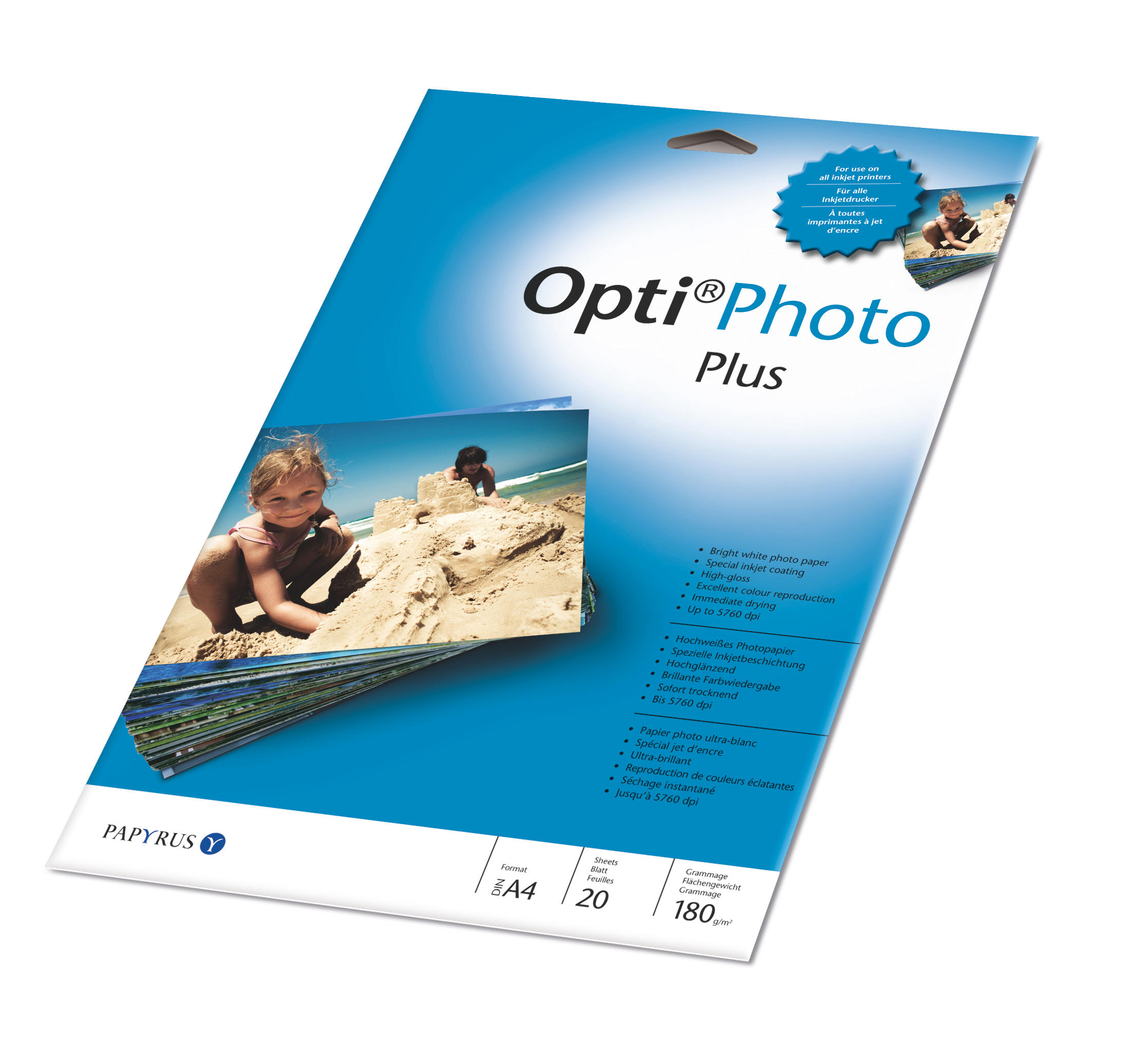 INAPA Opti Photo Plus Fotopapier A4 mm 20 x 297 210 Blatt