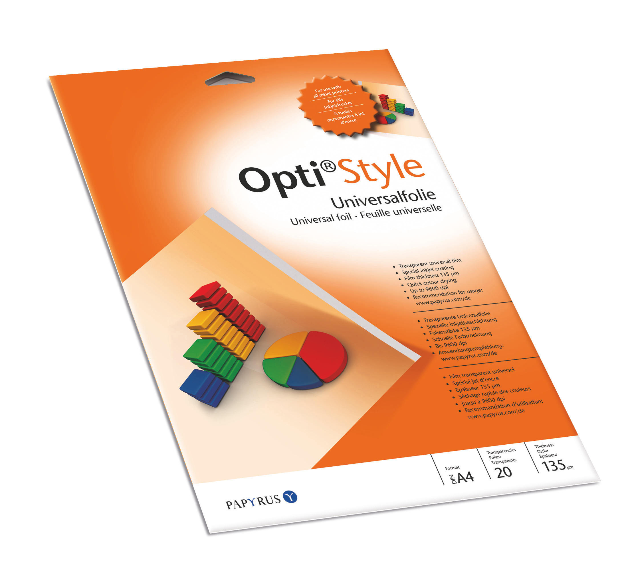 INAPA Opti Style Injektfolie 210 x Blatt mm 20 297 A4