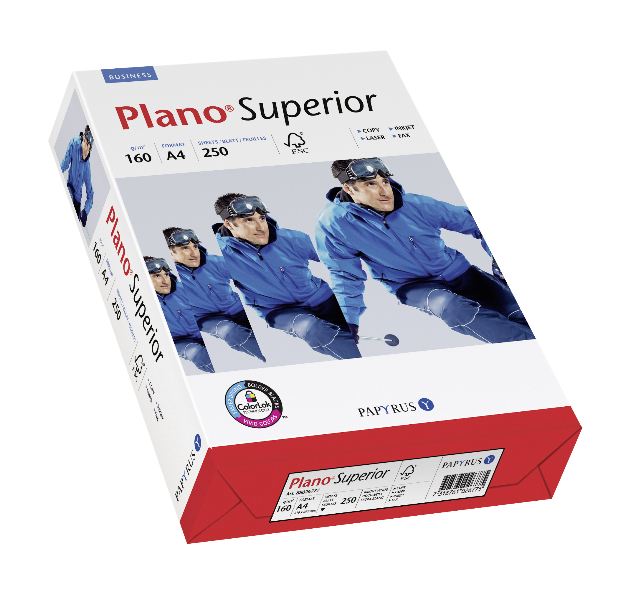 INAPA Plano Superior Naturpapier Pack A4 210 Blatt) 297 1 (250 mm x