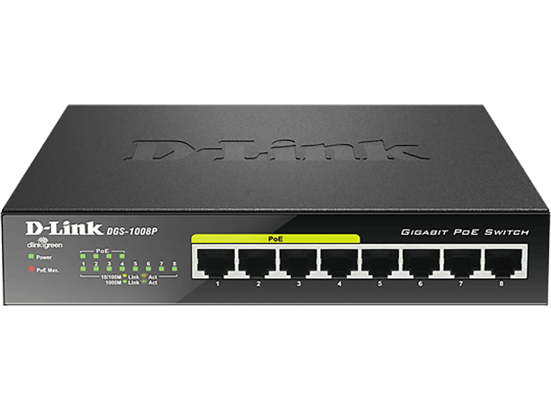 D-LINK 8-Port Gigabit PoE Desktop Switch