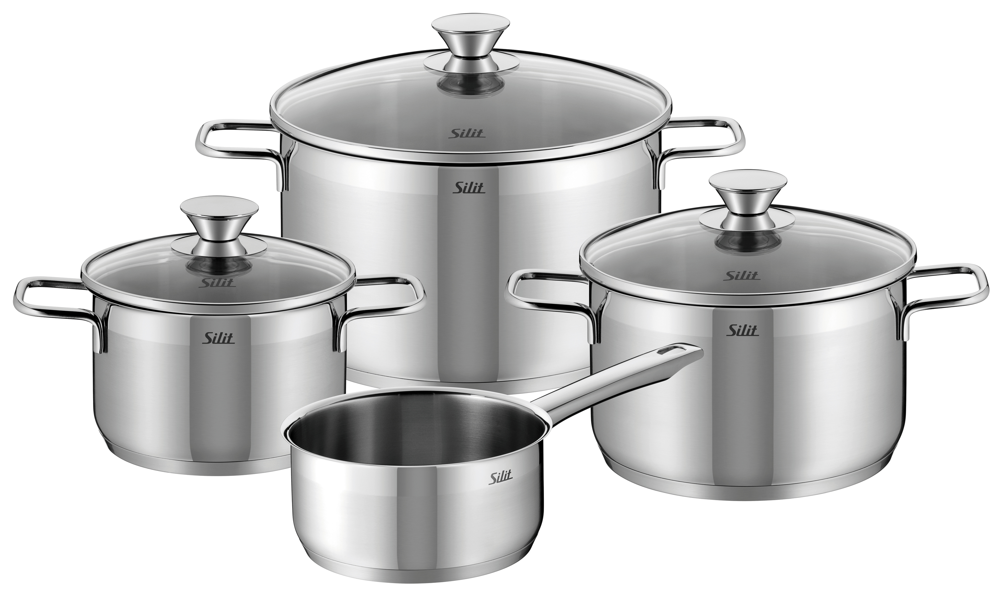SILIT 21.0928.5977 Pisa 4-tlg. Topf-Set Edelstahl rostfrei 18/10