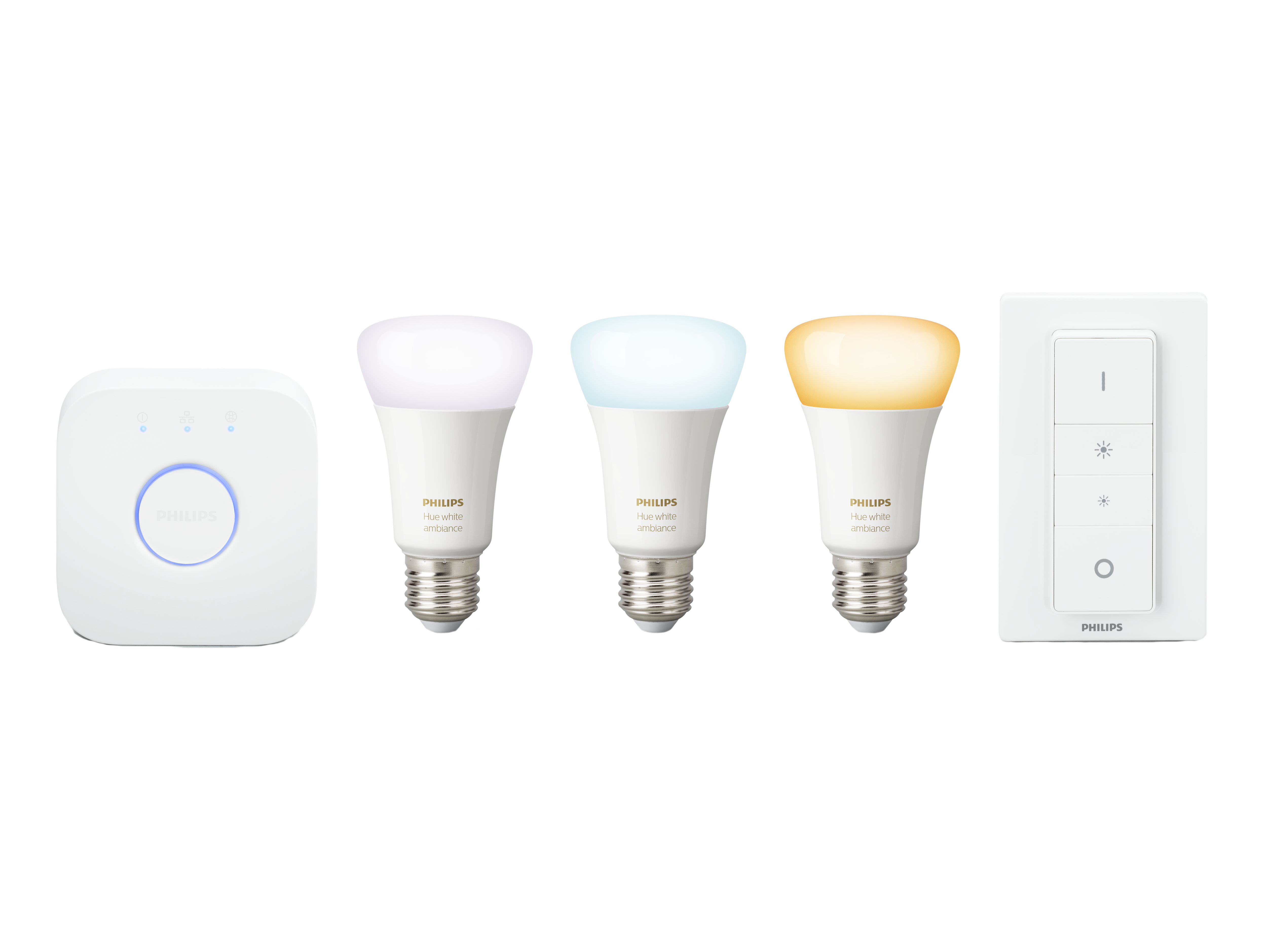 PHILIPS Hue Starter Kit White Ambiance LED 9.5W, E27, 3er