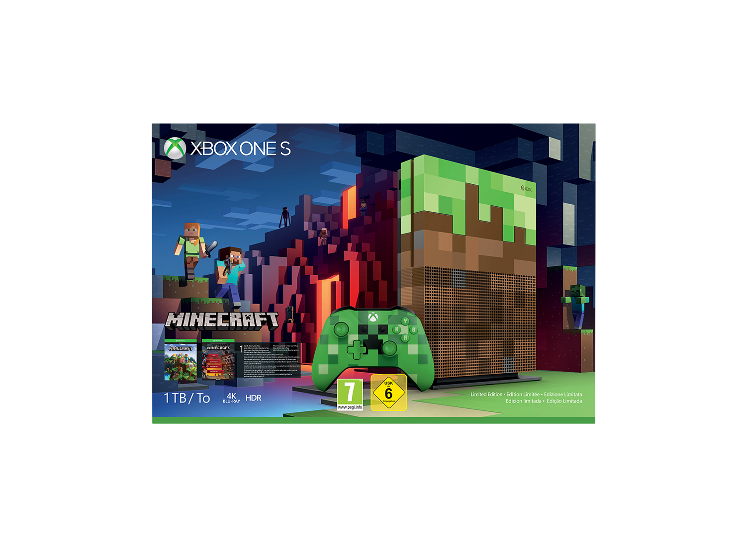 MICROSOFT Xbox One S 1TB Konsole | Minecraft [Limited Edition