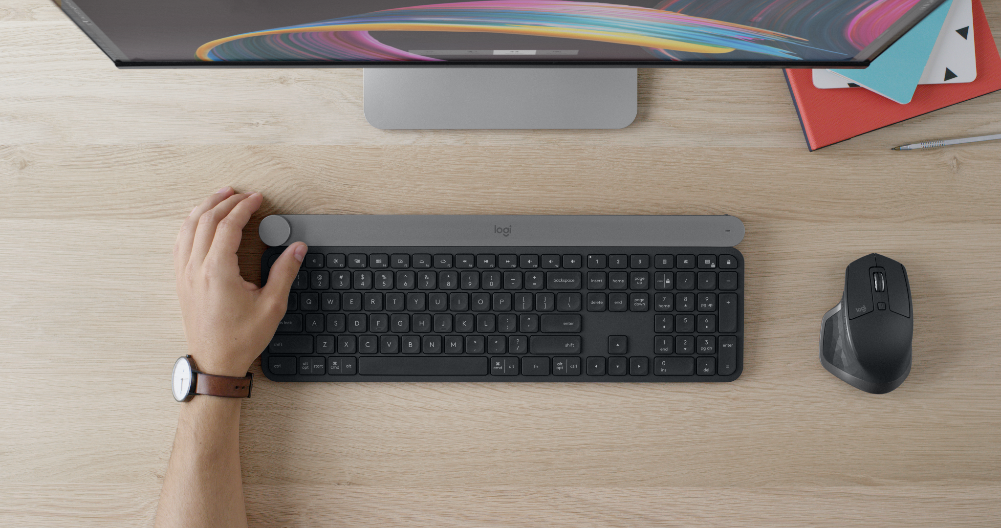 LOGITECH Clavier sans fil Craft programmable AZERTY Noir (920-008499)