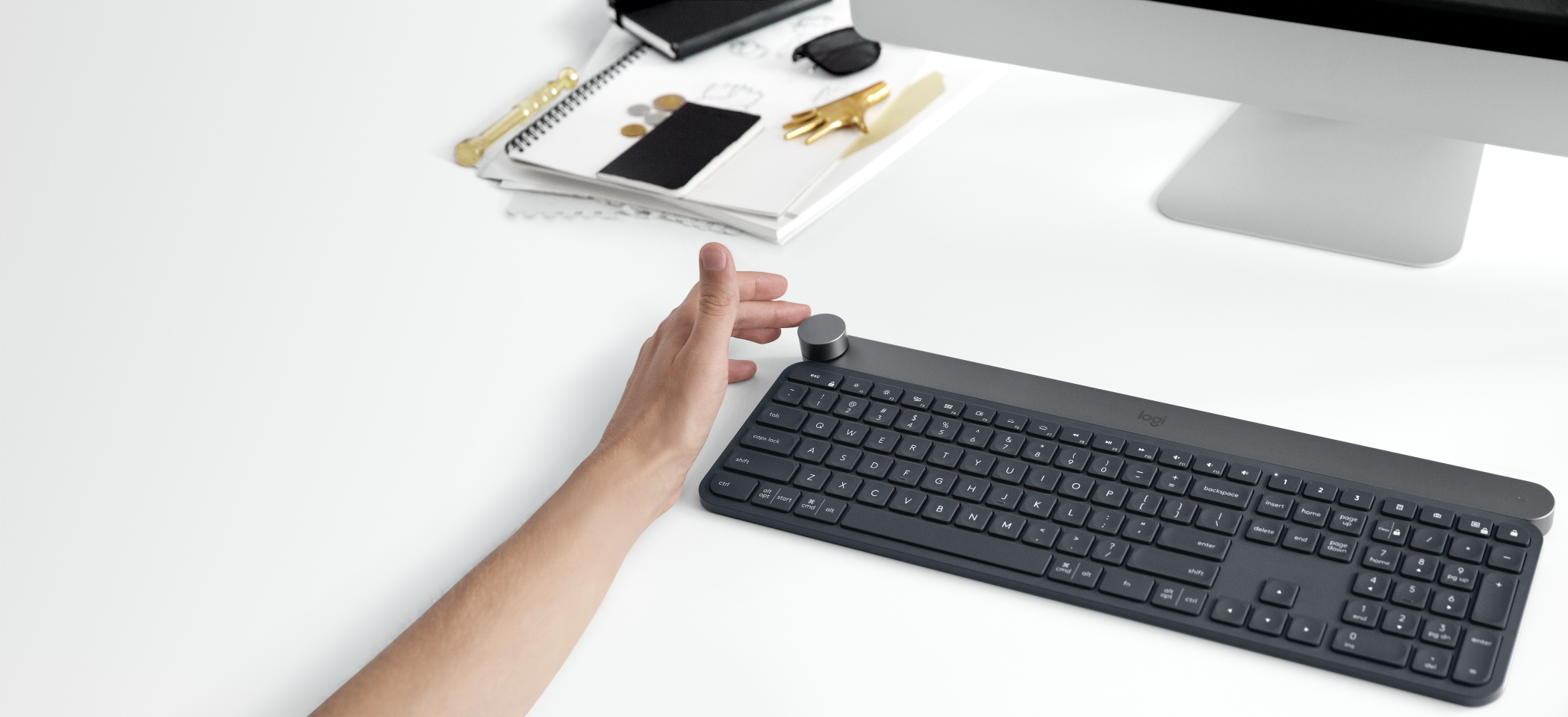 LOGITECH Clavier sans fil Craft programmable AZERTY Noir (920-008499)