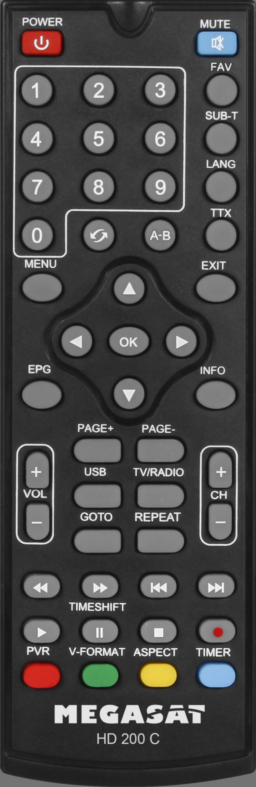 MEGASAT HD 200 C DVB-C Receiver (HDTV, DVB-C, DVB-C2, Schwarz)