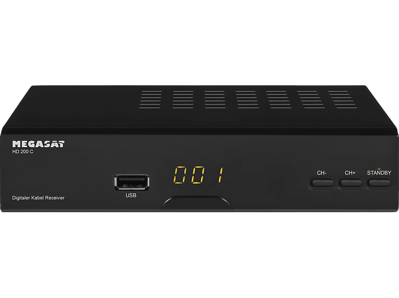 MEGASAT HD 200 C DVB-C Receiver (HDTV, DVB-C, DVB-C2, Schwarz) DVB-C ...