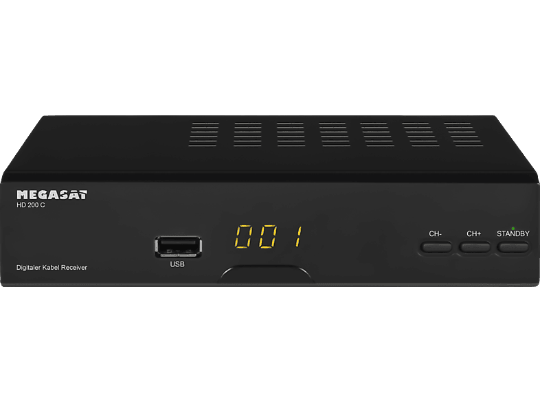 MEGASAT HD 200 C DVB-C Schwarz) Receiver (HDTV, DVB-C2, DVB-C