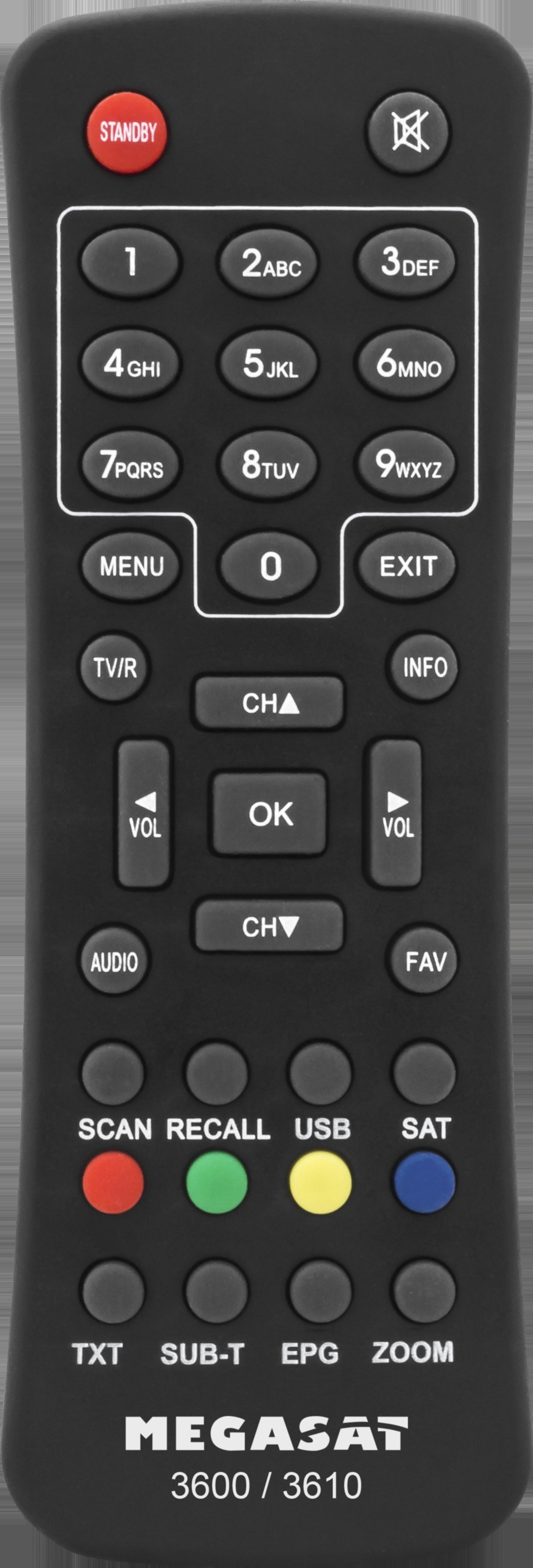 MEGASAT 3600 V2 DVB-S Receiver (HDTV=Nein, DVB-S, Schwarz)